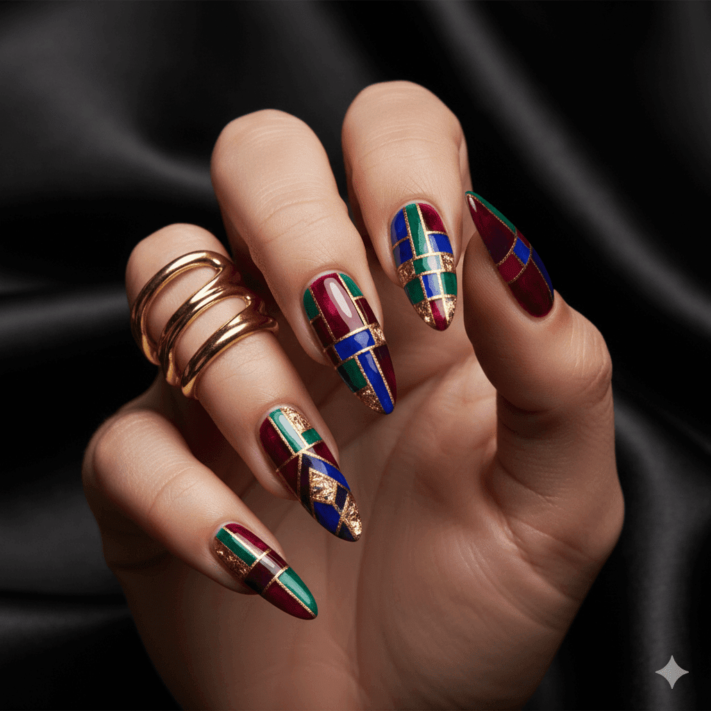 “Minimal yet powerful nail design inspired by Rihanna featuring clean lines and modern luxury style.”