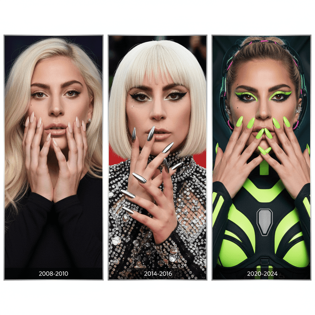 Lady Gaga red carpet nails