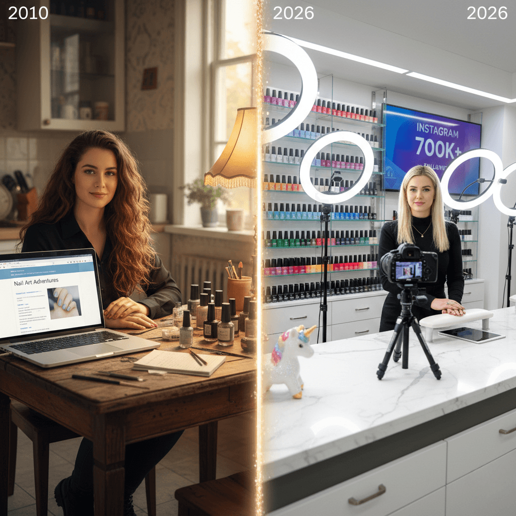 Modern professional nail salon interior in the UK representing industry growth.