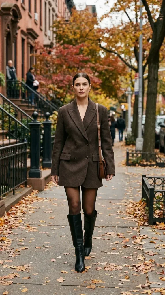 Blazer Dress Outfit Ideas for Transitional Weather